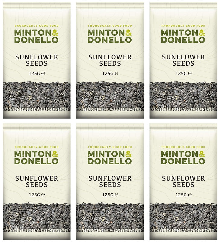 6 x Minton & Donello Sunflower Seed - 125g