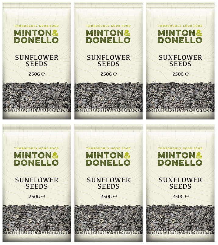 6 x Minton & Donello Sunflower Seed - 250g