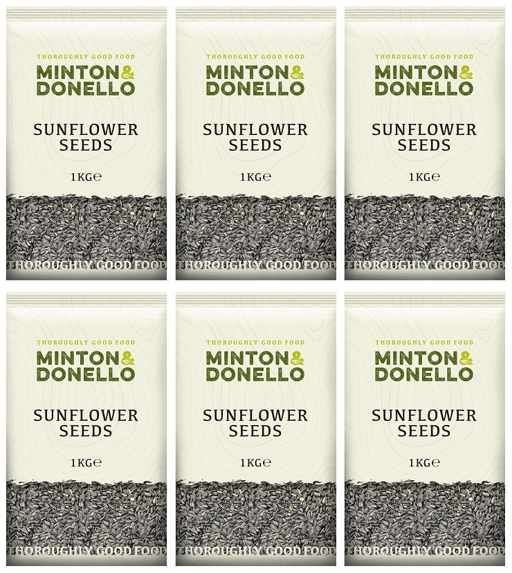6 x Minton & Donello Sunflower Seed - 1000g