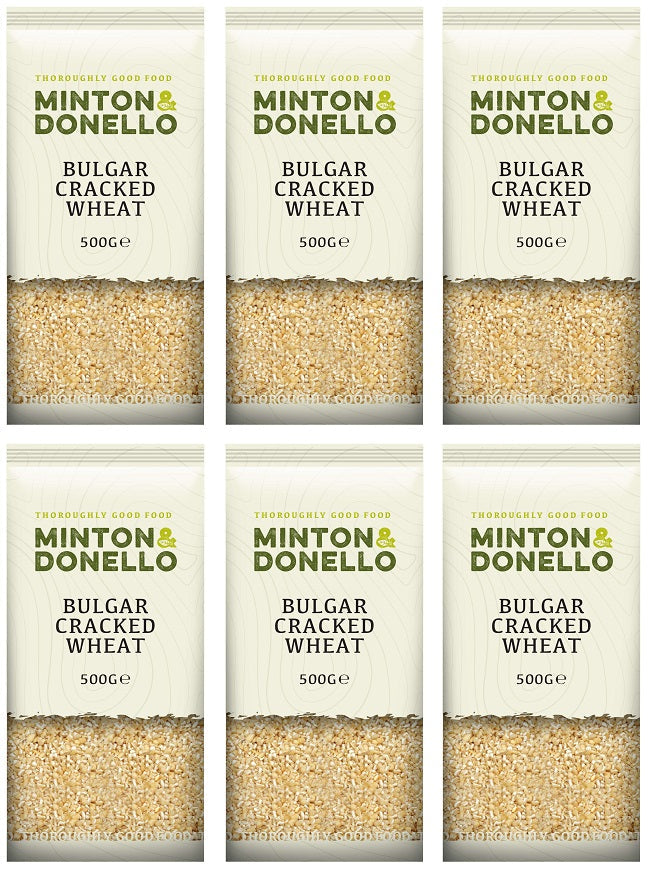 6 x Minton & Donello Bulgar Cracked Wheat - 500g