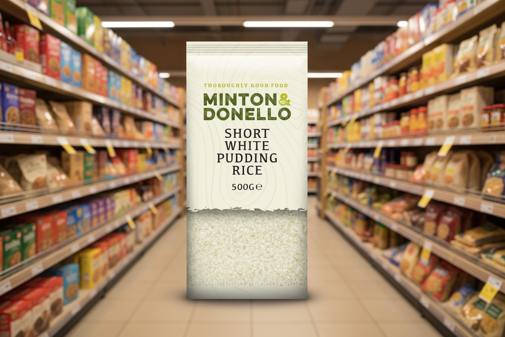 6 x Minton & Donello Short White Pudding Rice - 500g