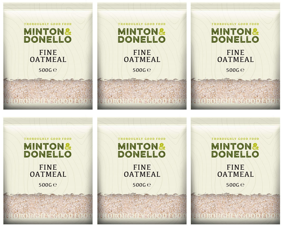 6 x Minton & Donello Fine Oatmeal - 500g