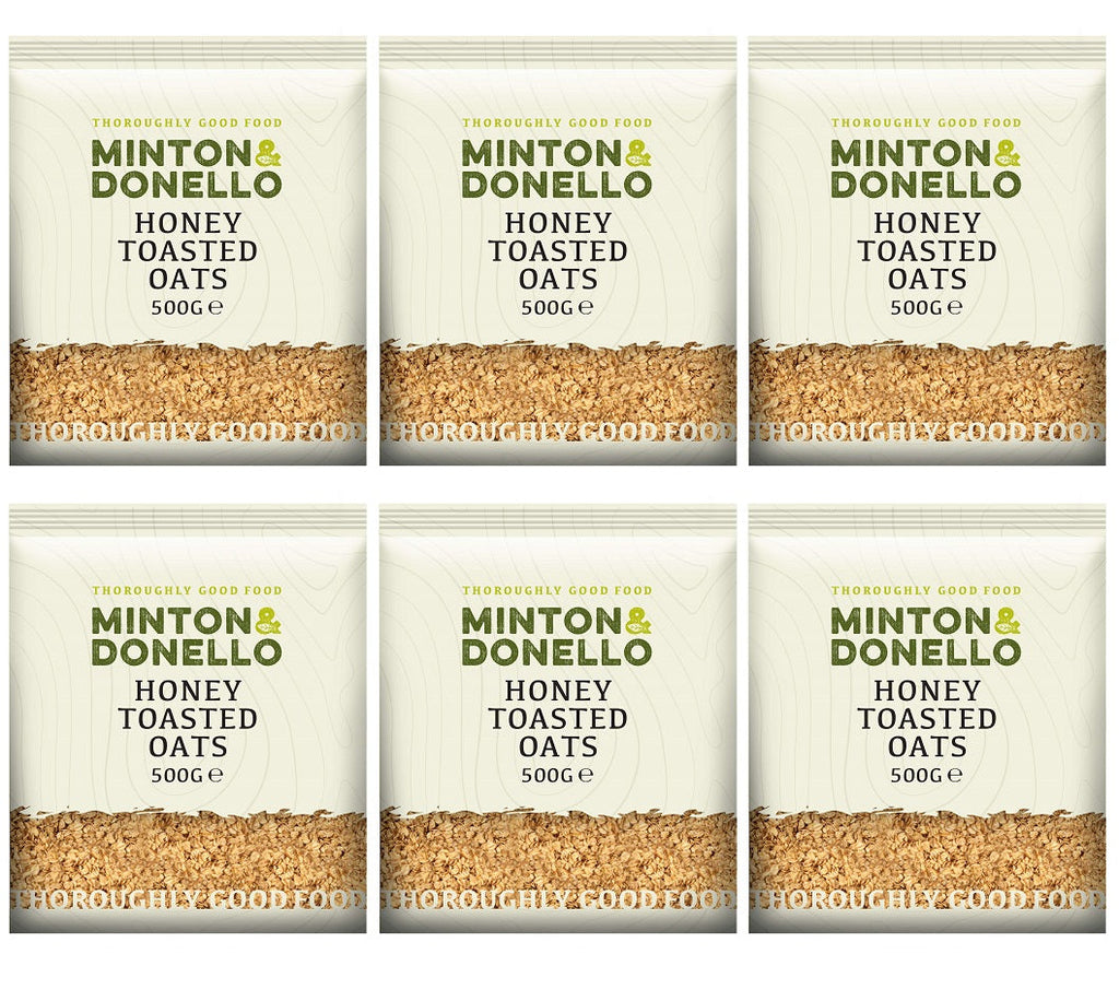 6 x Minton & Donello Honey Toasted Oats - 500g