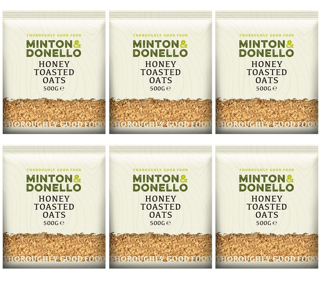 6 x Minton & Donello Honey Toasted Oats - 500g