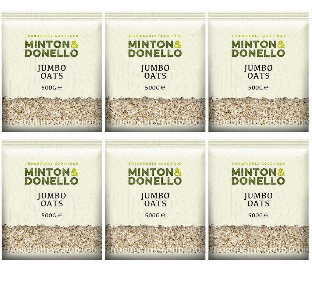 6 x Minton & Donello Jumbo Oats - 500g