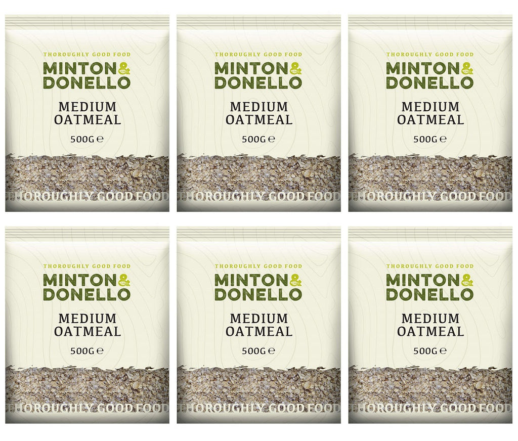 6 x Minton & Donello Medium Oatmeal - 500g