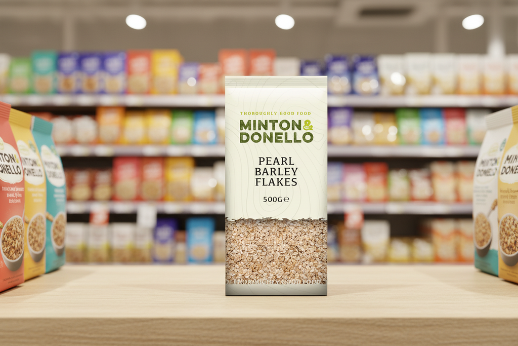 6 x Minton & Donello Pearl Barley Flakes - 500g