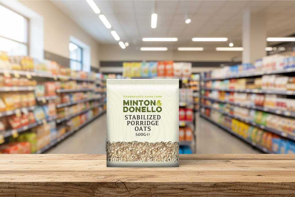 6 x Minton & Donello Stabilized Porridge Oats - 500g