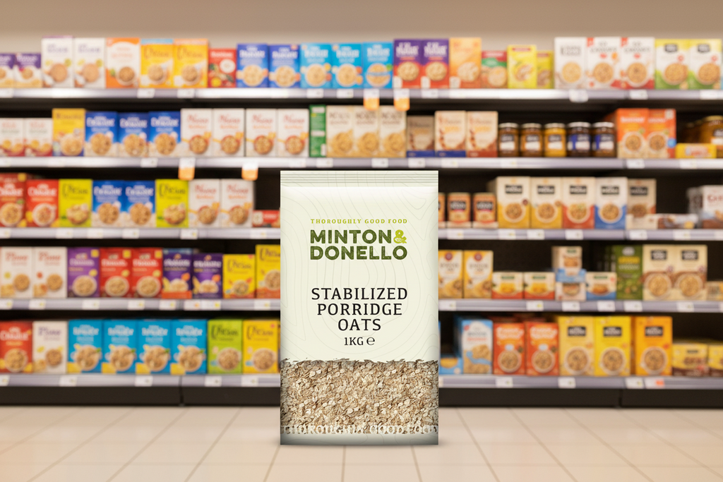 6 x Minton & Donello Stabilized Porridge Oats - 1000g
