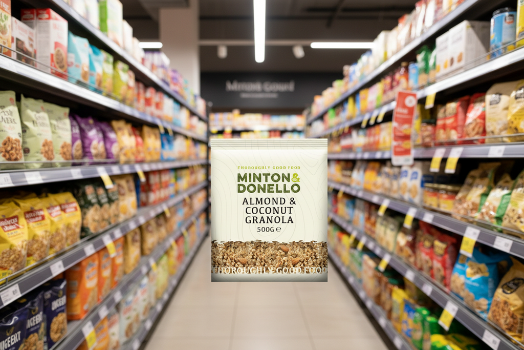 6 x Minton & Donello Almond & Coconut Granola - 500g
