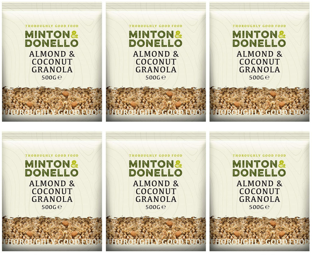 6 x Minton & Donello Almond & Coconut Granola - 500g