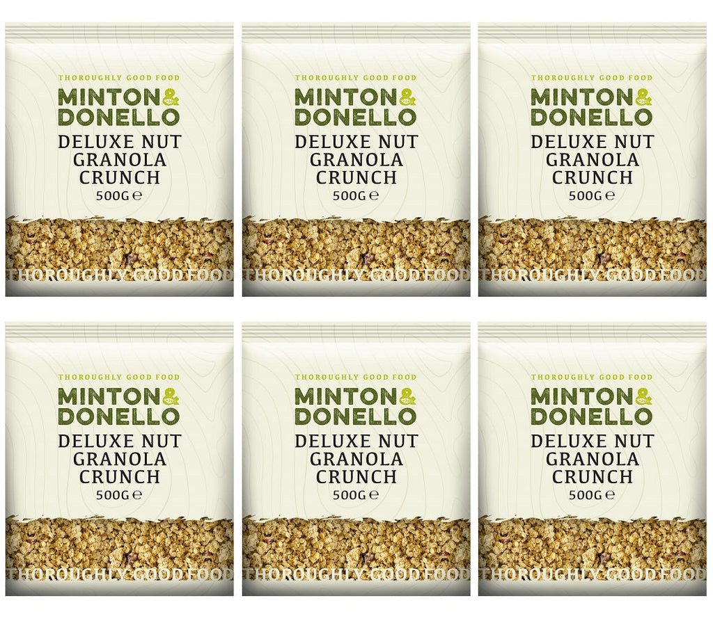 6 x Minton & Donello Deluxe Nut Granola Crunch - 500g