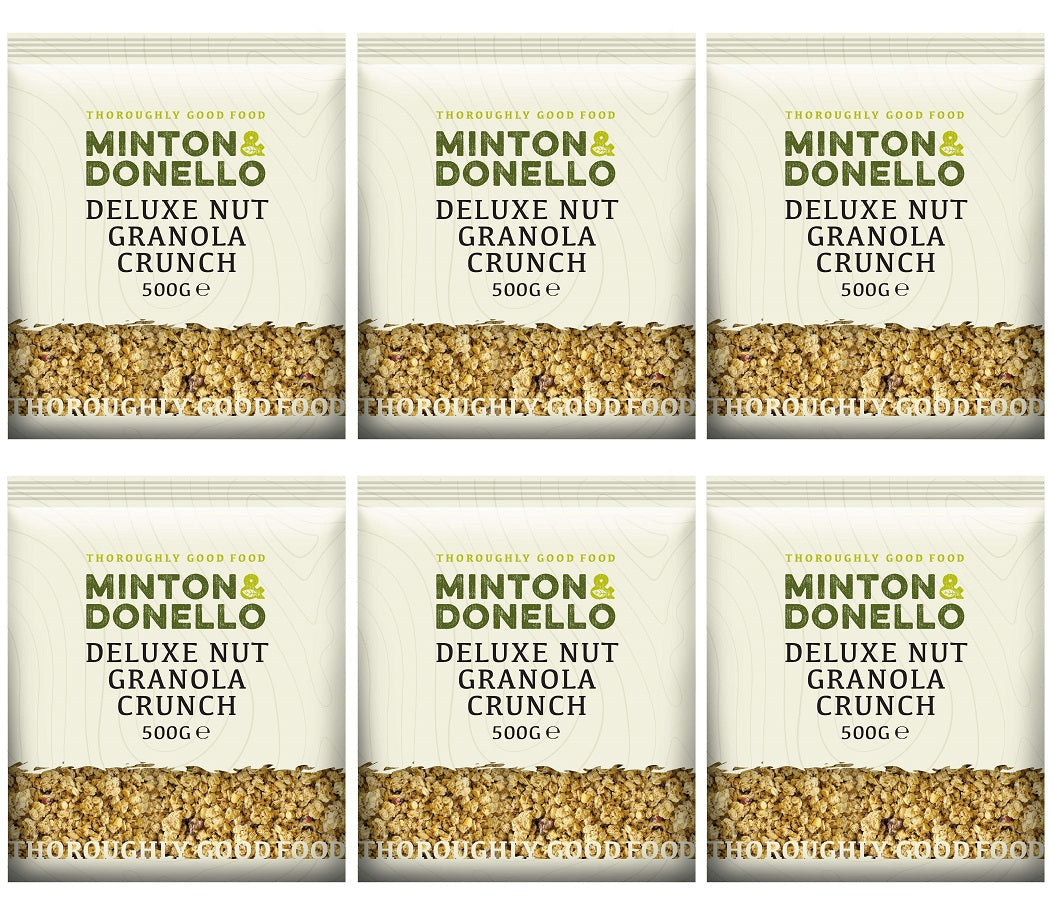 6 x Minton & Donello Deluxe Nut Granola Crunch - 500g