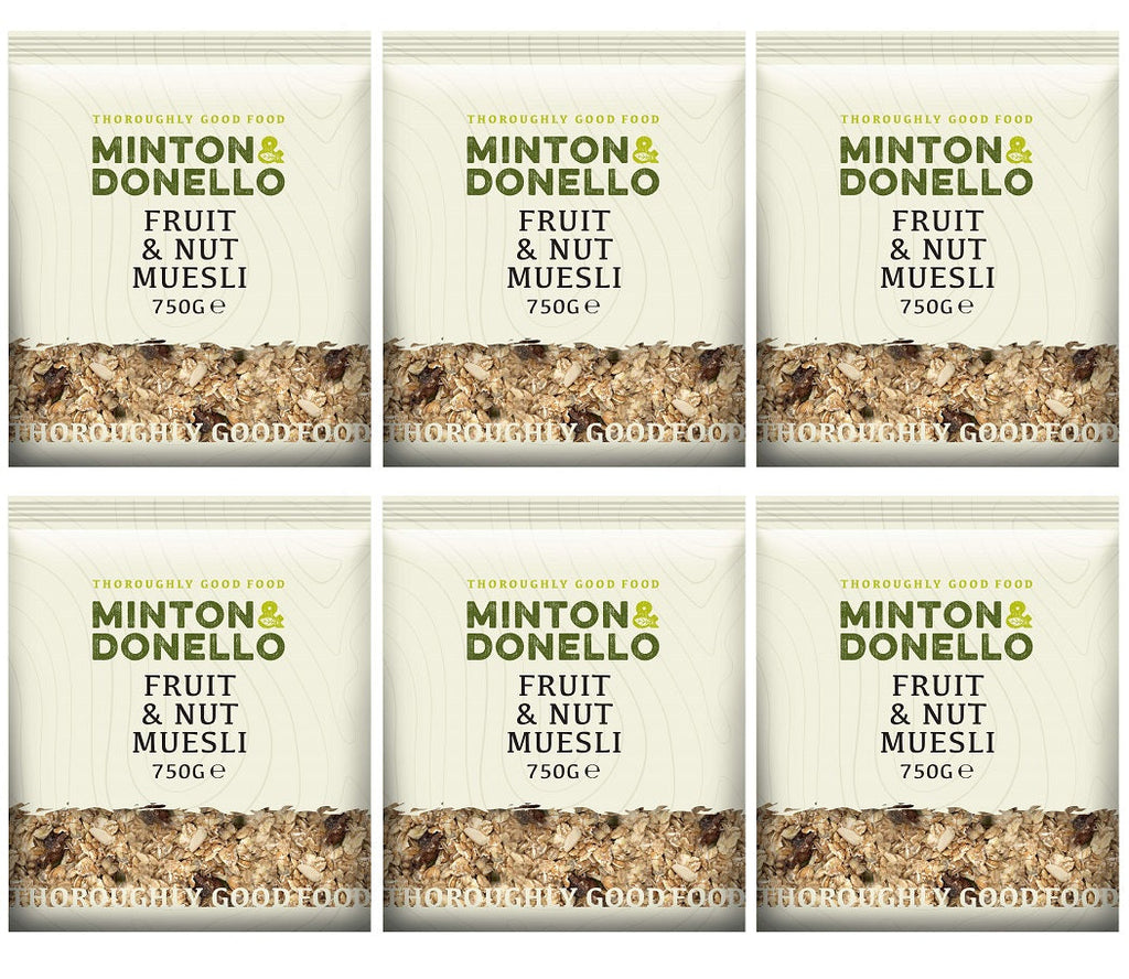 6 x Minton & Donello Fruit & Nut Muesli - 750g