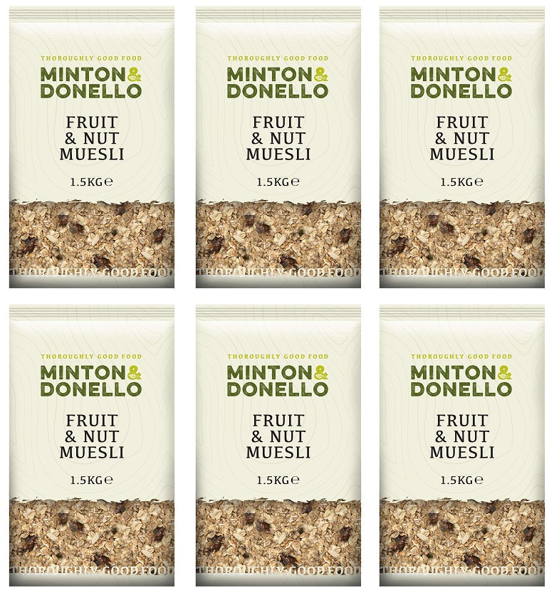 6 x Minton & Donello Fruit & Nut Muesli - 1500g