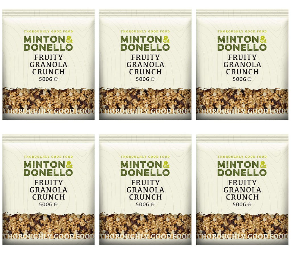 6 x Minton & Donello Fruity Granola Crunch - 500g