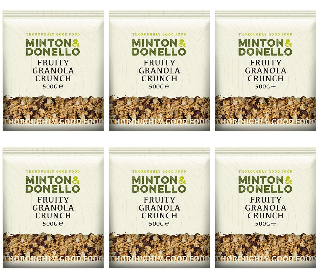 6 x Minton & Donello Fruity Granola Crunch - 500g