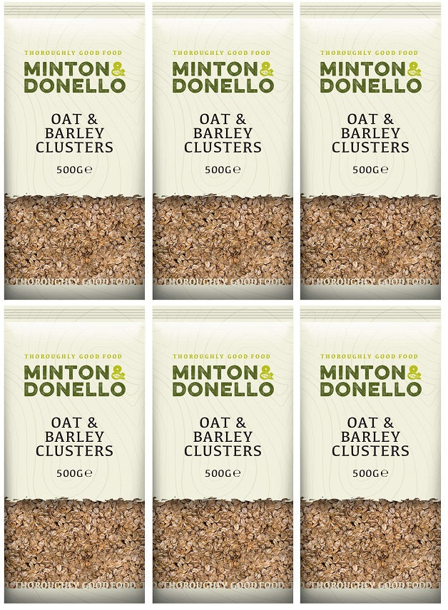 6 x Minton & Donello Oat & Barley Clusters - 500g