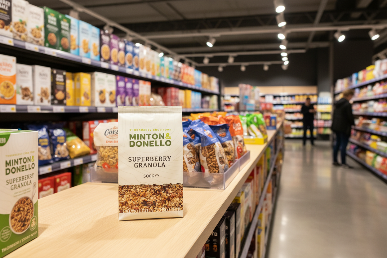 6 x Minton & Donello Super Berry Granola Crunch - 500g