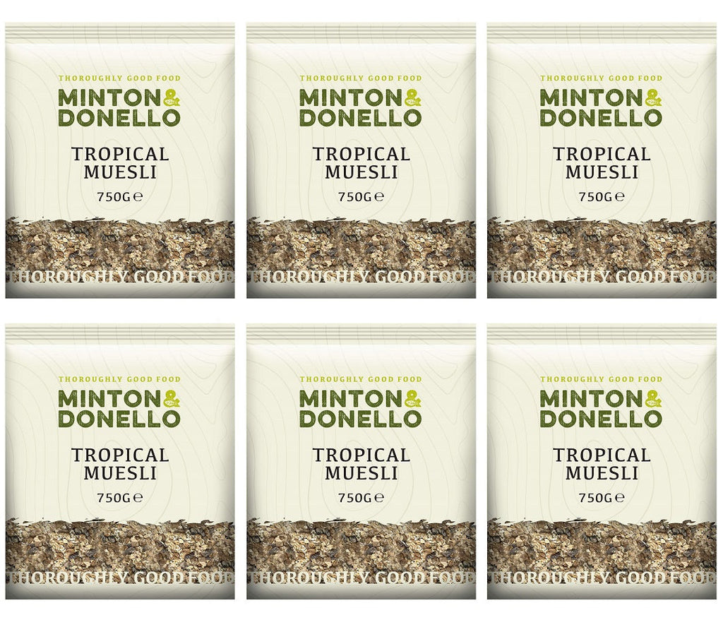 6 x Minton & Donello Tropical Muesli - 750g