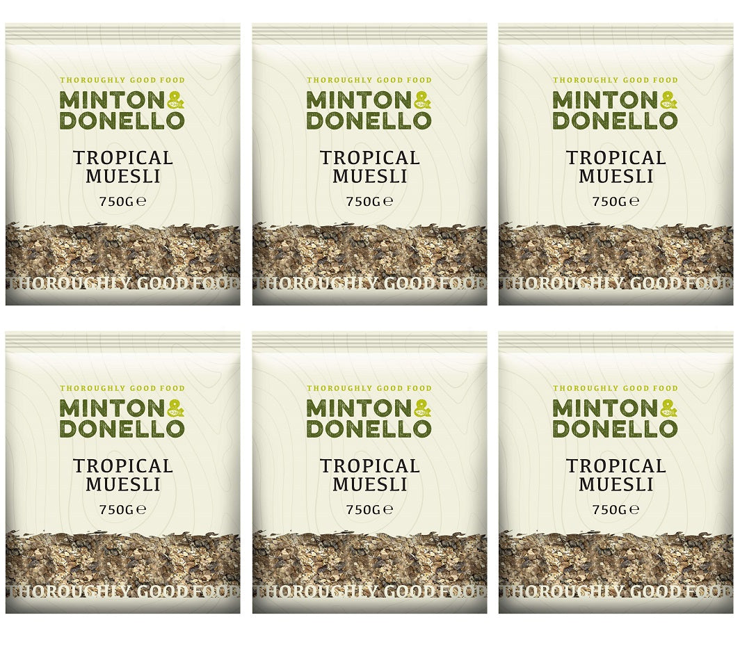 6 x Minton & Donello Tropical Muesli - 750g