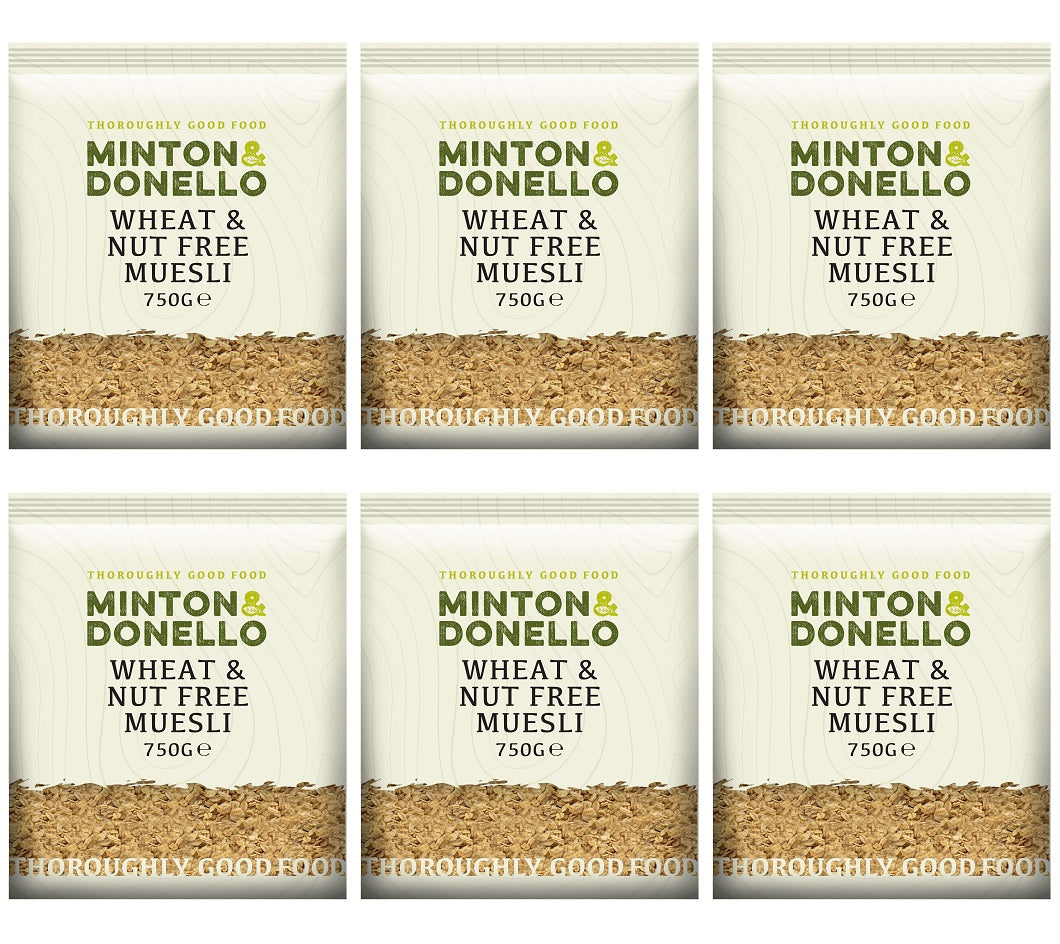 6 x Minton & Donello Wheat & Nut Free Muesli - 750g