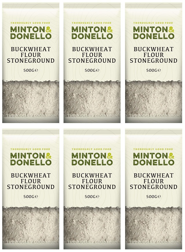 6 x Minton & Donello Buckwheat Flour Stoneground - 500g