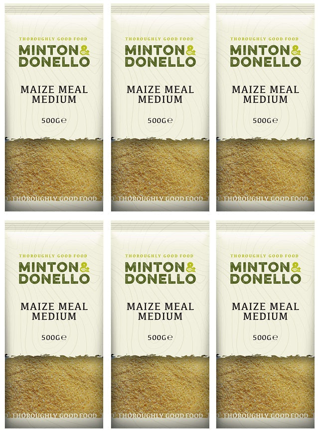 6 x Minton & Donello Maize Meal Medium - 500g
