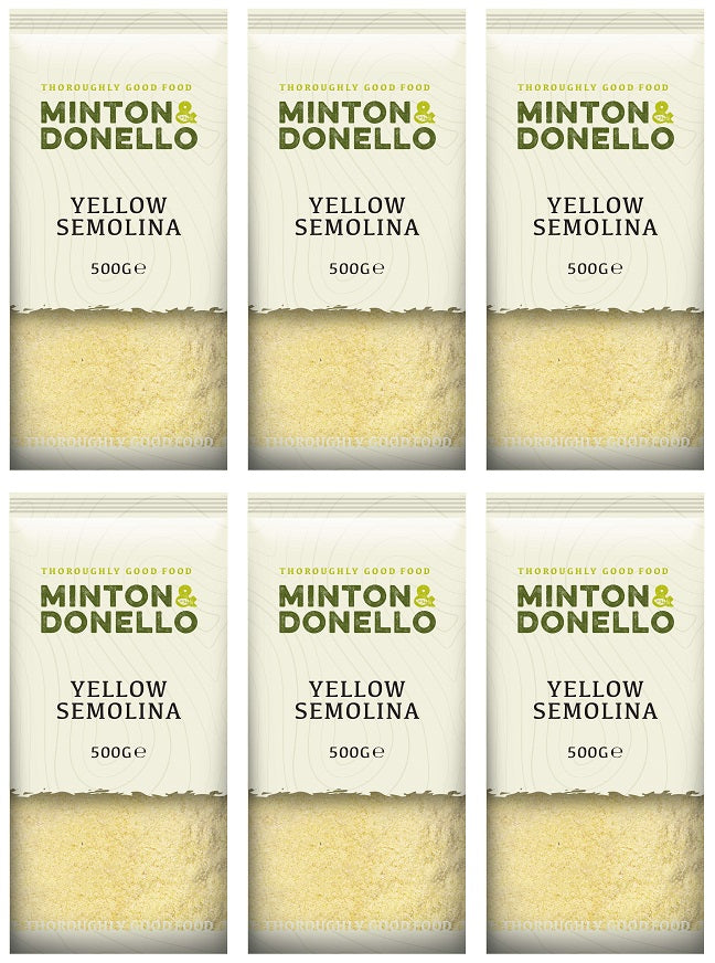 6 x Minton & Donello Yellow Semolina - 500g