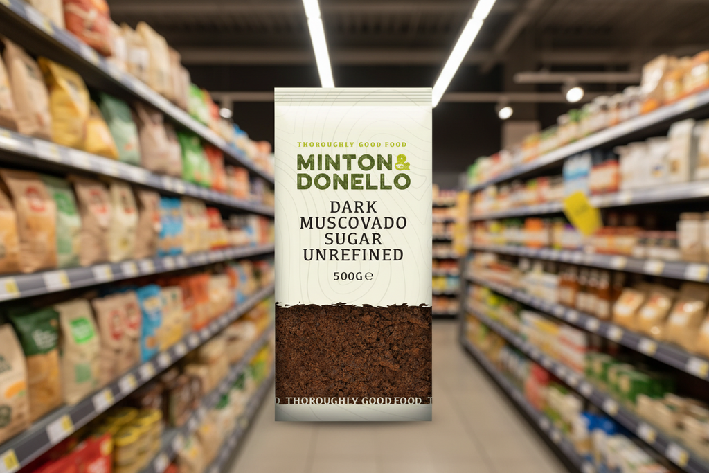 6 x Minton & Donello Dark Muscovado Sugar Unrefined - 500g