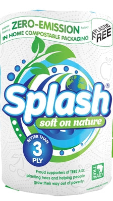12 x Splash Soft On Nature Kitchen Roll 1 Roll