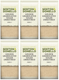 6 x Minton & Donello Golden Granulated Sugar Unrefined - 500g