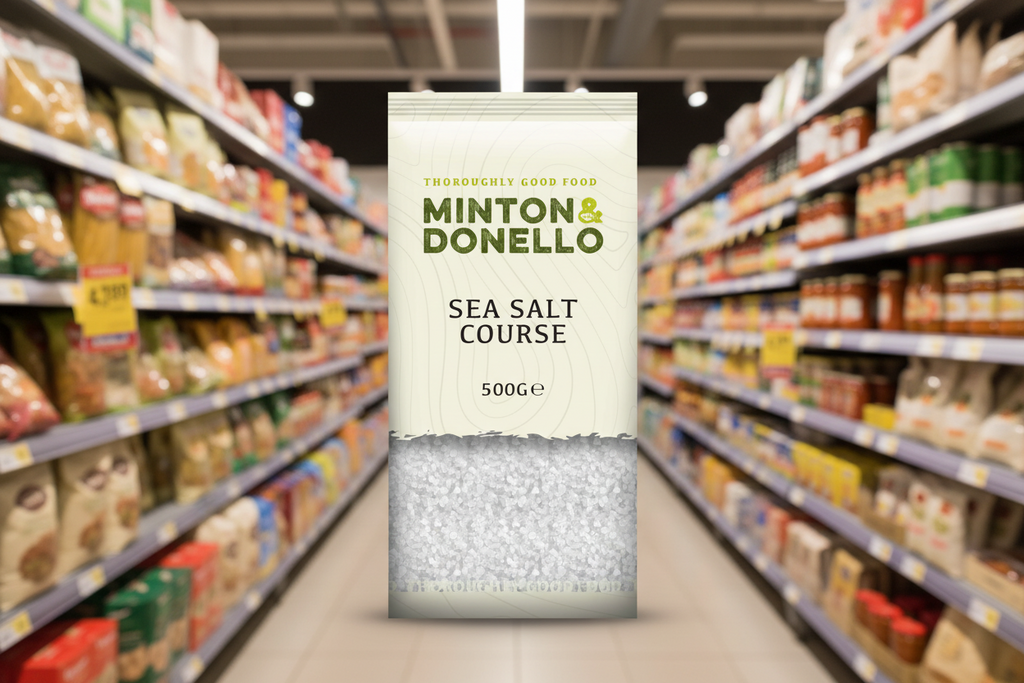 6 x Minton & Donello Coarse Sea Salt No Additives - 500g