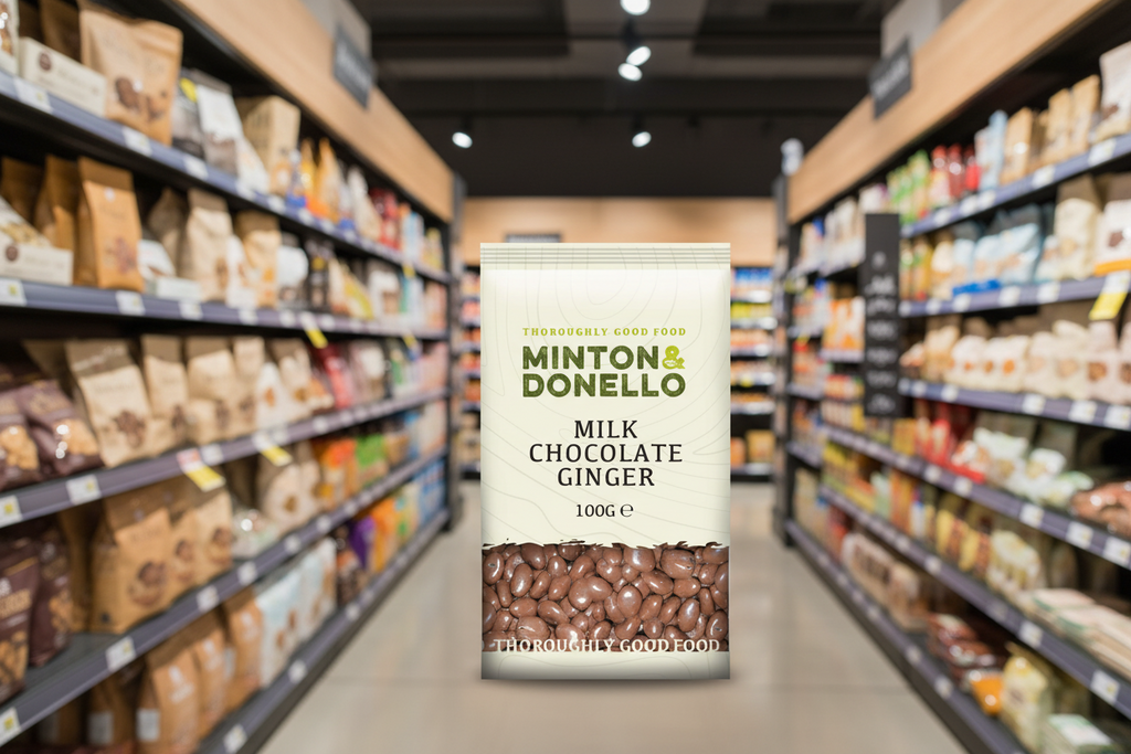 6 x Minton & Donello Milk Chocolate Ginger - 100g