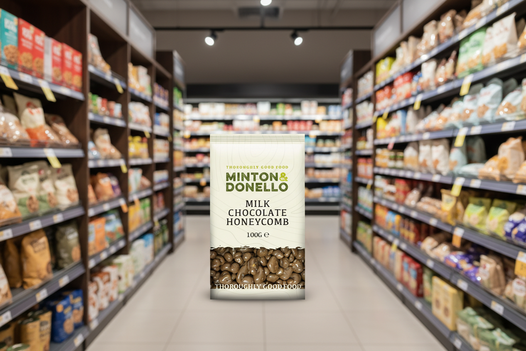 6 x Minton & Donello Milk Chocolate Honeycomb - 100g