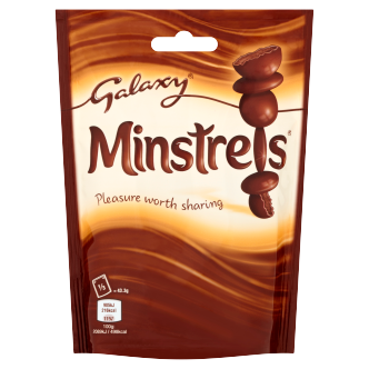15 x Galaxy Minstrels Chocolate Pouch Bag 118g