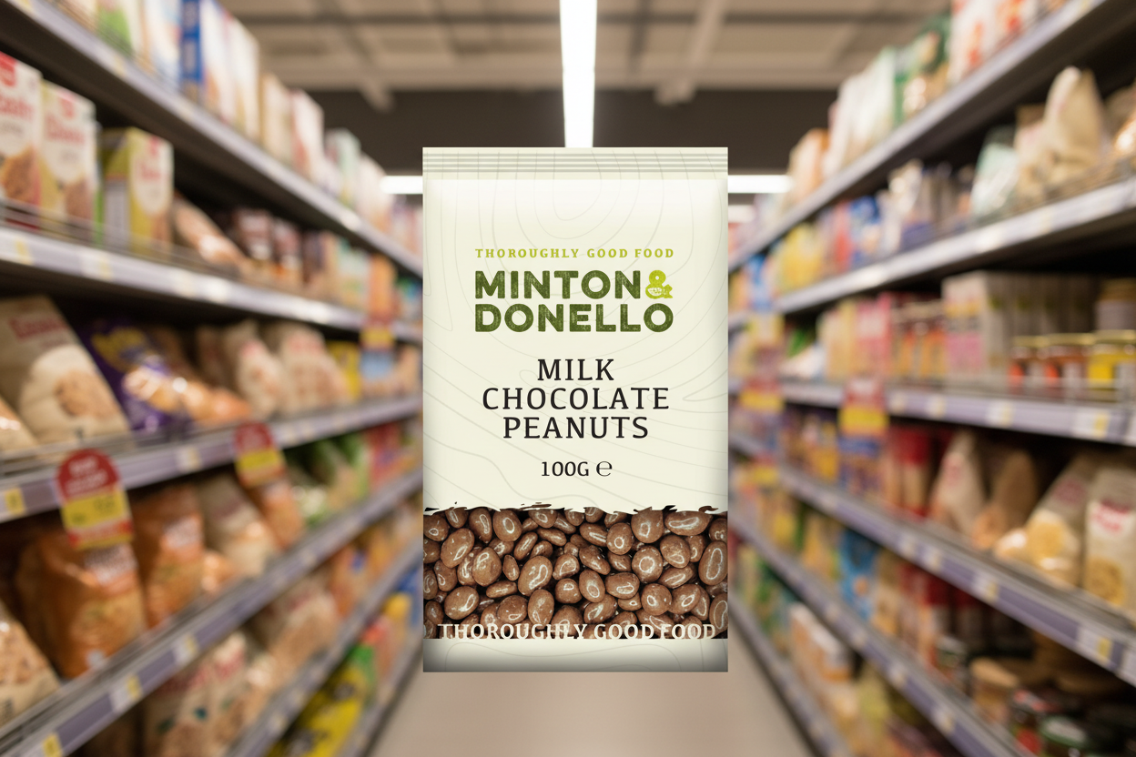 6 x Minton & Donello Milk Chocolate Peanuts - 100g