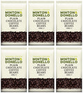 6 x Minton & Donello Plain Chocolate Coffee Beans - 100g