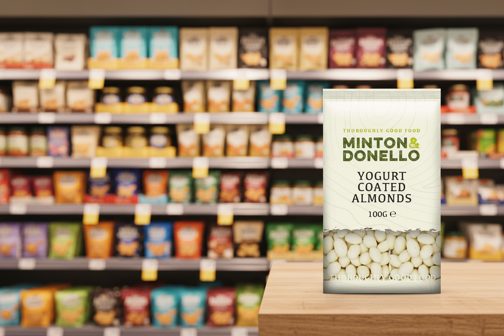 6 x Minton & Donello Yogurt Coated Almonds - 100g