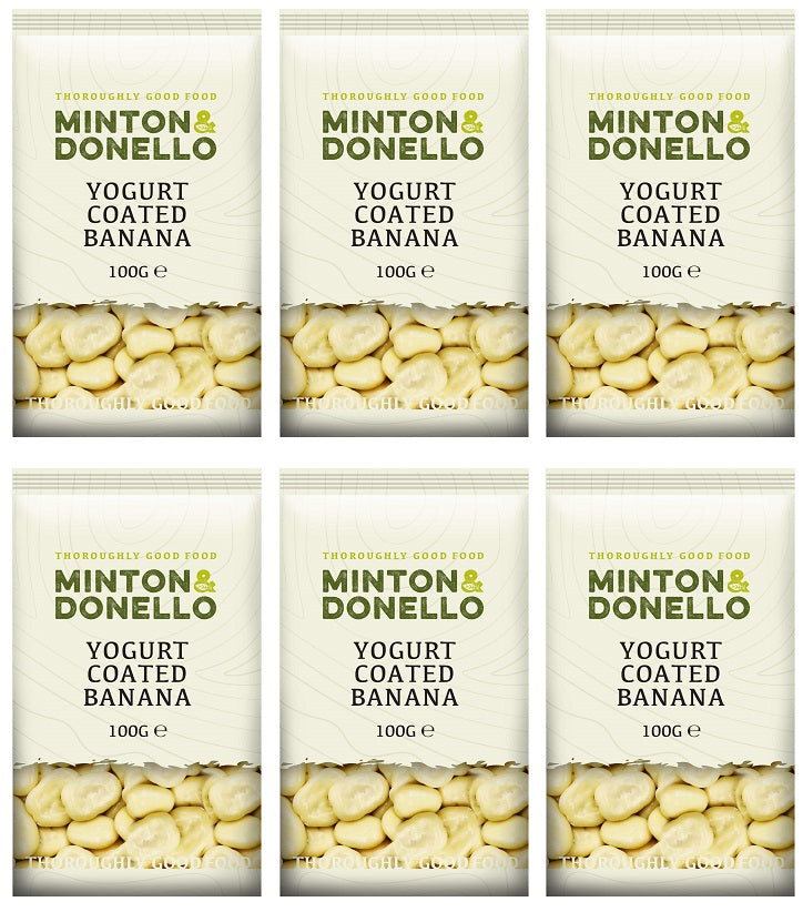 6 x Minton & Donello Yogurt Coated Banana - 100g