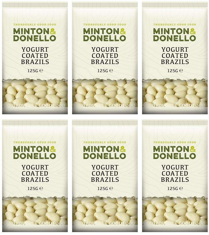 6 x Minton & Donello Yogurt Coated Brazils - 125g