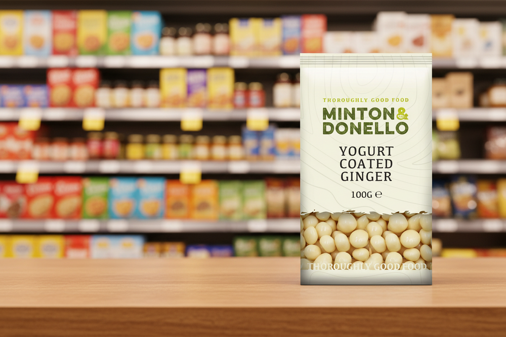 6 x Minton & Donello Yogurt Coated Ginger - 100g