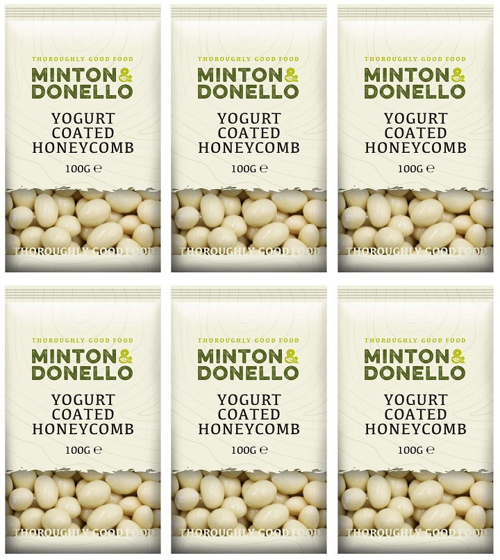 6 x Minton & Donello Yogurt Coated Honeycomb - 100g