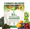 10ex Supergreens Gummies with Probiotics – 40 Superfoods, 10x Nutrition