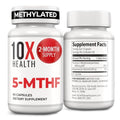 10X Health 5-MTHF Methylfolate with Magnesium | 60 Capsules