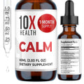 10X Health Calm L Theanine Drops – 100mg L Theanine & 100mg GABA, 2.03 fl oz