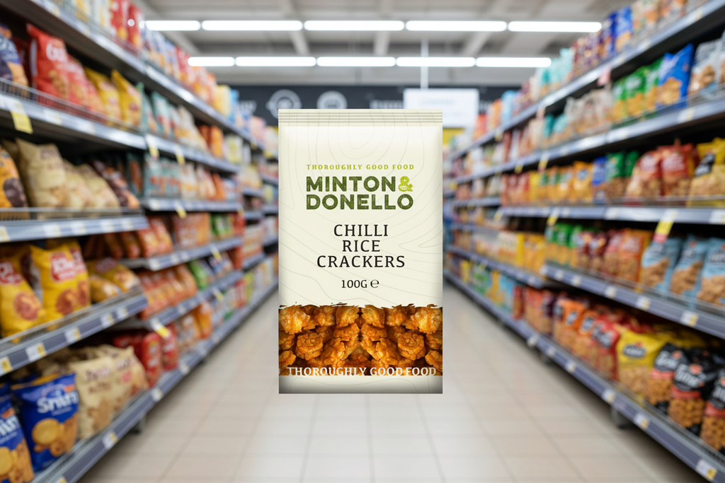 6 x Minton & Donello Chilli Rice Crackers - 100g