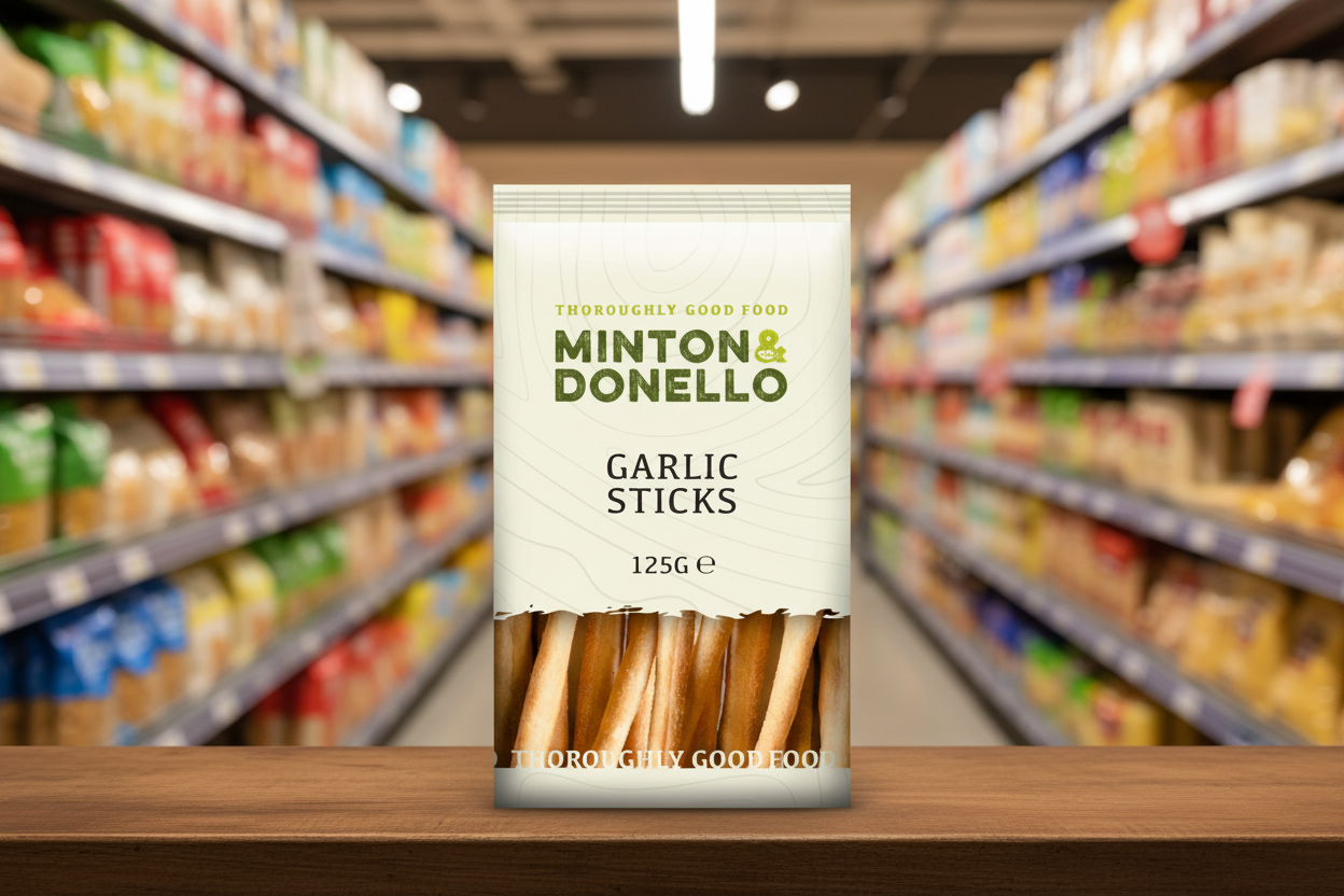 6 x Minton & Donello Garlic Sticks - 125g