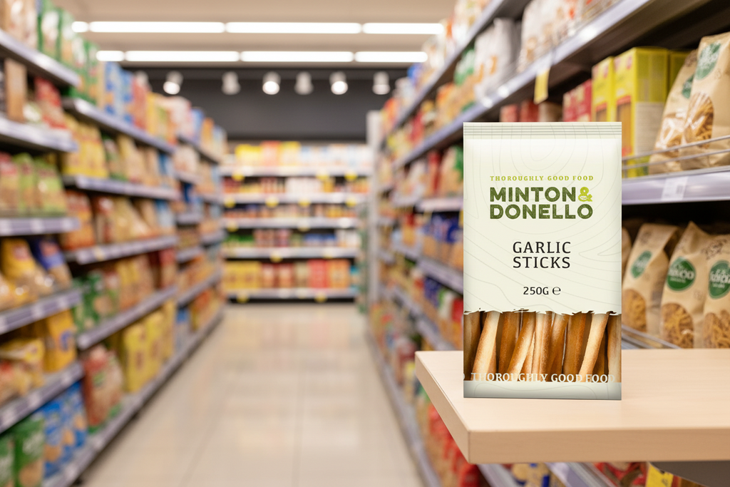 6 x Minton & Donello Garlic Sticks - 250g