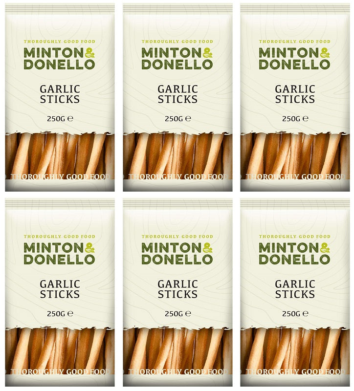 6 x Minton & Donello Garlic Sticks - 250g